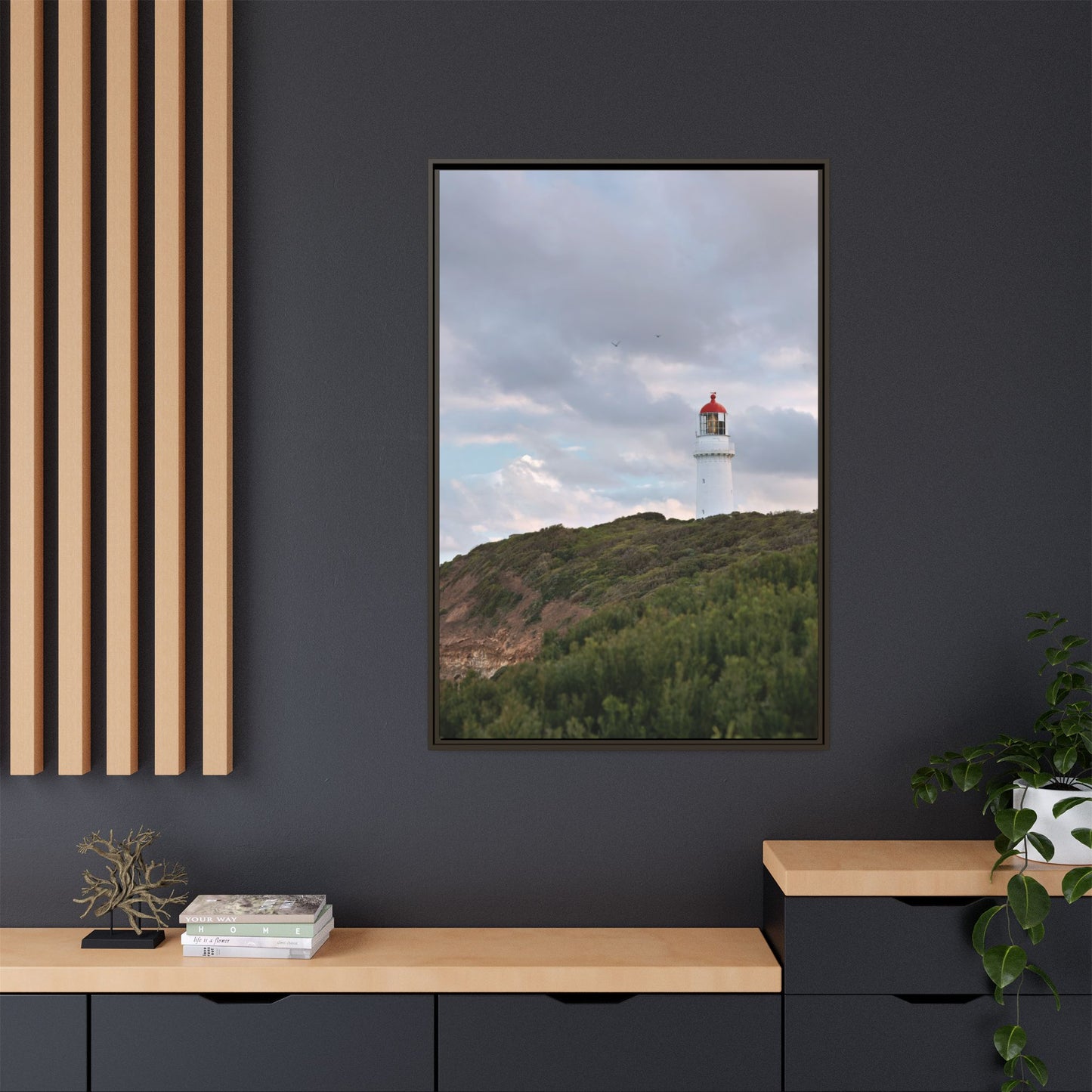 Cape Schank Lighthouse in Winter Light 6286 - Thick Matte Canvas Print, Framed