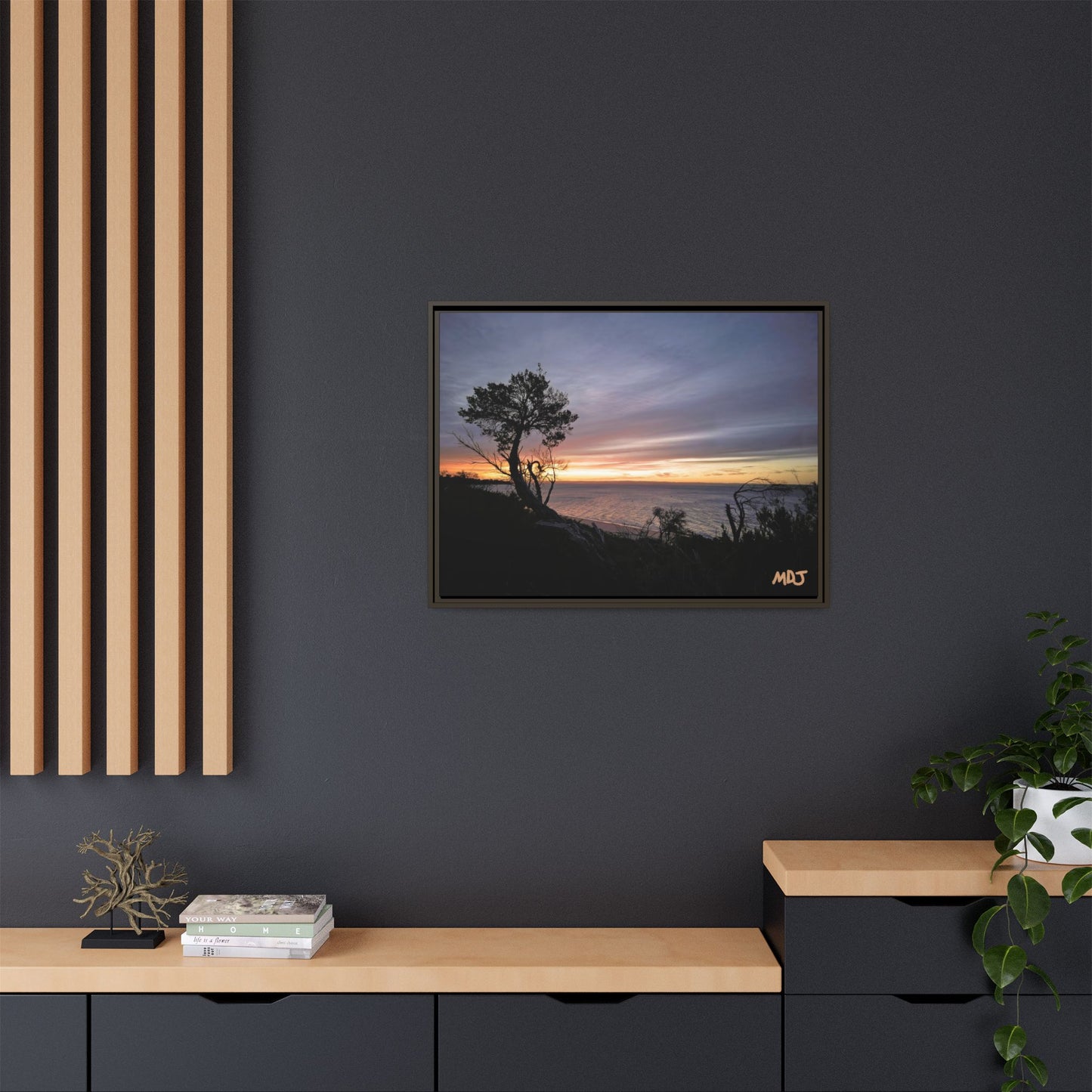 A Tranquil Evening: The Sunset Over Cowes | Framed Canvas