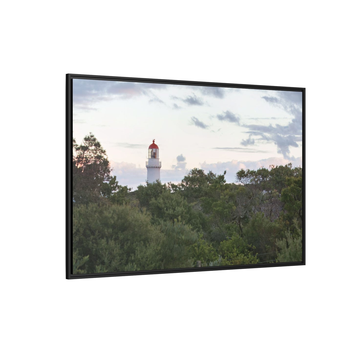 Cape Schank Lighthouse on a Winter Morning 6279 - Framed Canvas Print