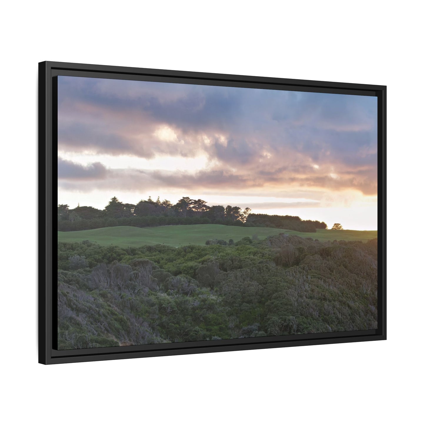 Winter Sunrise on the Mornington Peninsula 6268 - Thick Matte Canvas Print, Framed