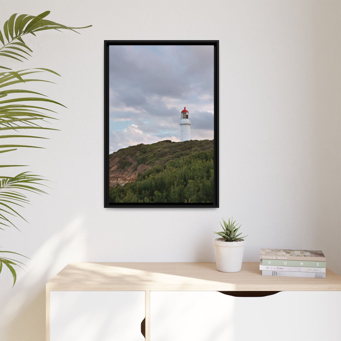 Cape Schank Lighthouse in Winter Light 6286 - Thick Matte Canvas Print, Framed