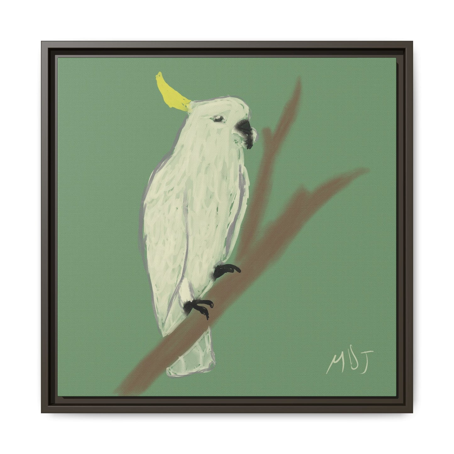 Cockatoo Charm - Framed Canvas Print
