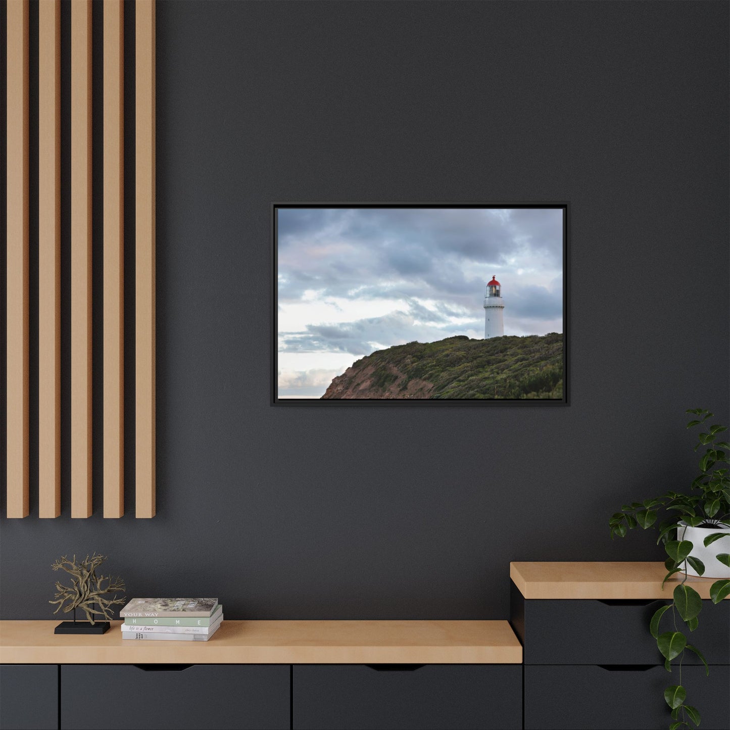 Cape Schank Lighthouse on a Winter Morning 6287 - Framed Canvas Print