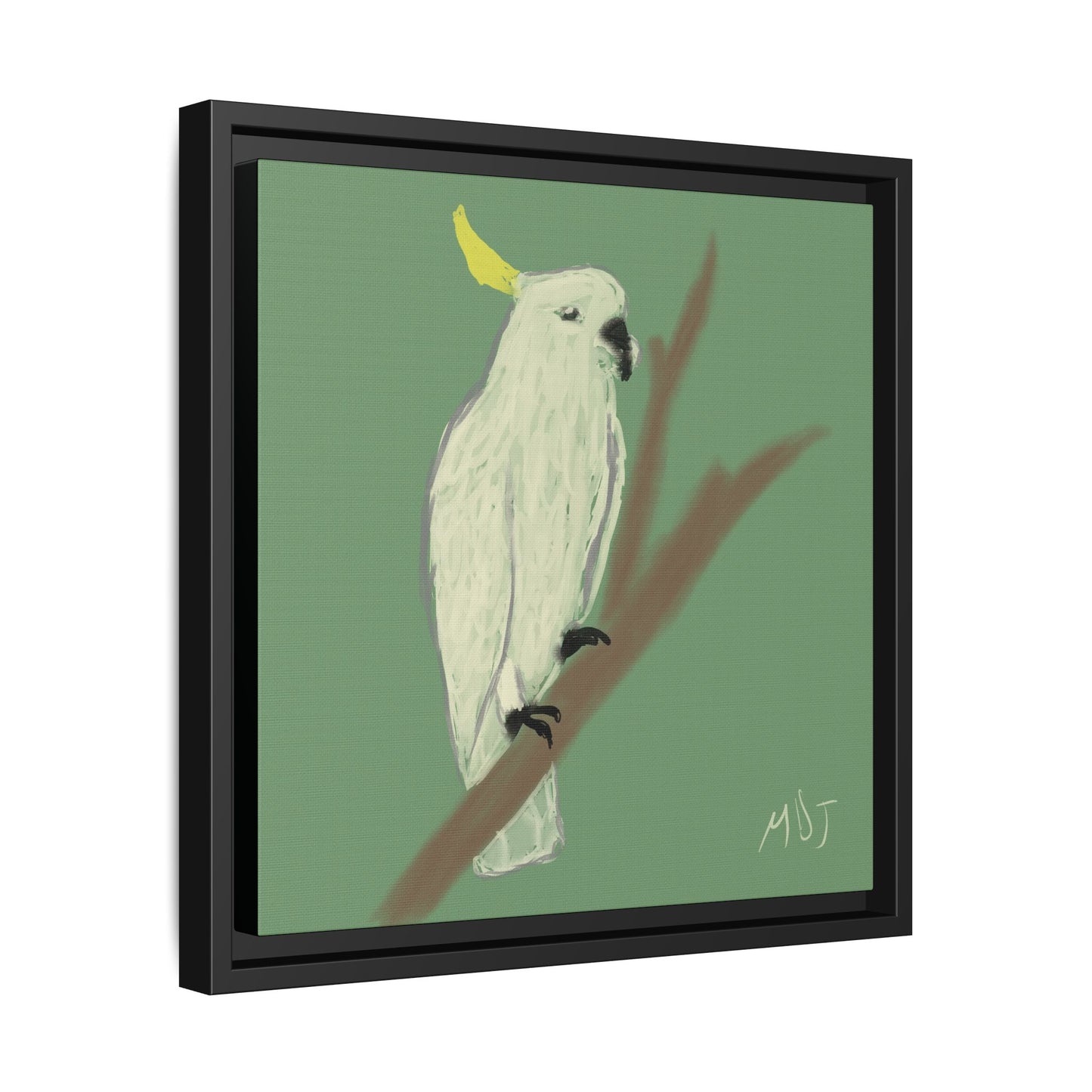 Cockatoo Charm - Framed Canvas Print