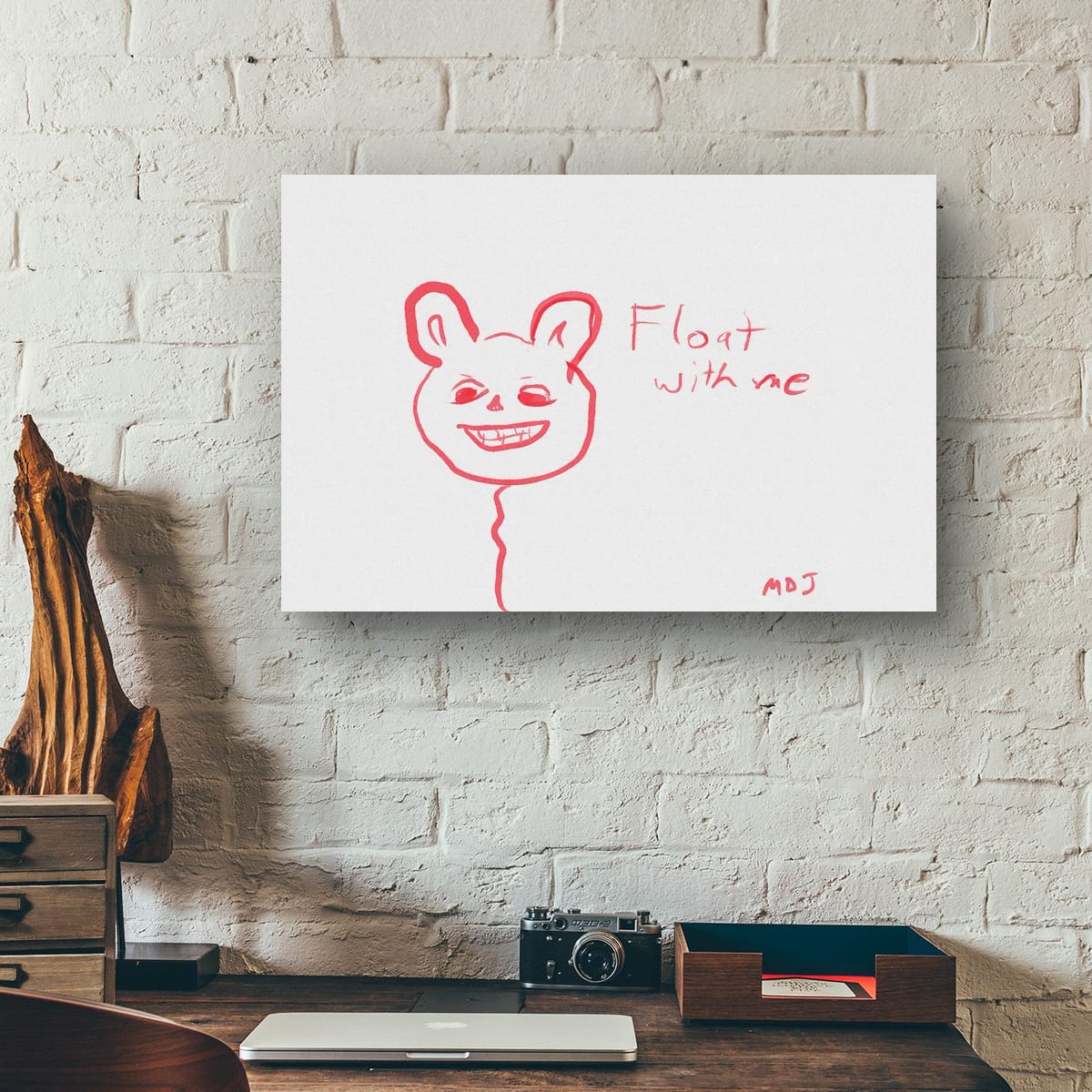 Flotte avec moi | Toile tendue